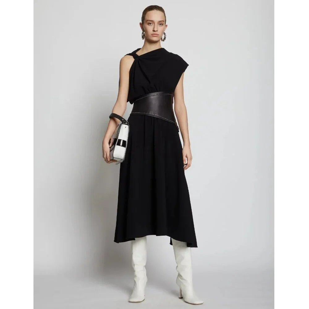 PROENZA SCHOULER CREPE ASYMMETRICAL DRESS SIZE 8 NEW - Picture 6 of 13